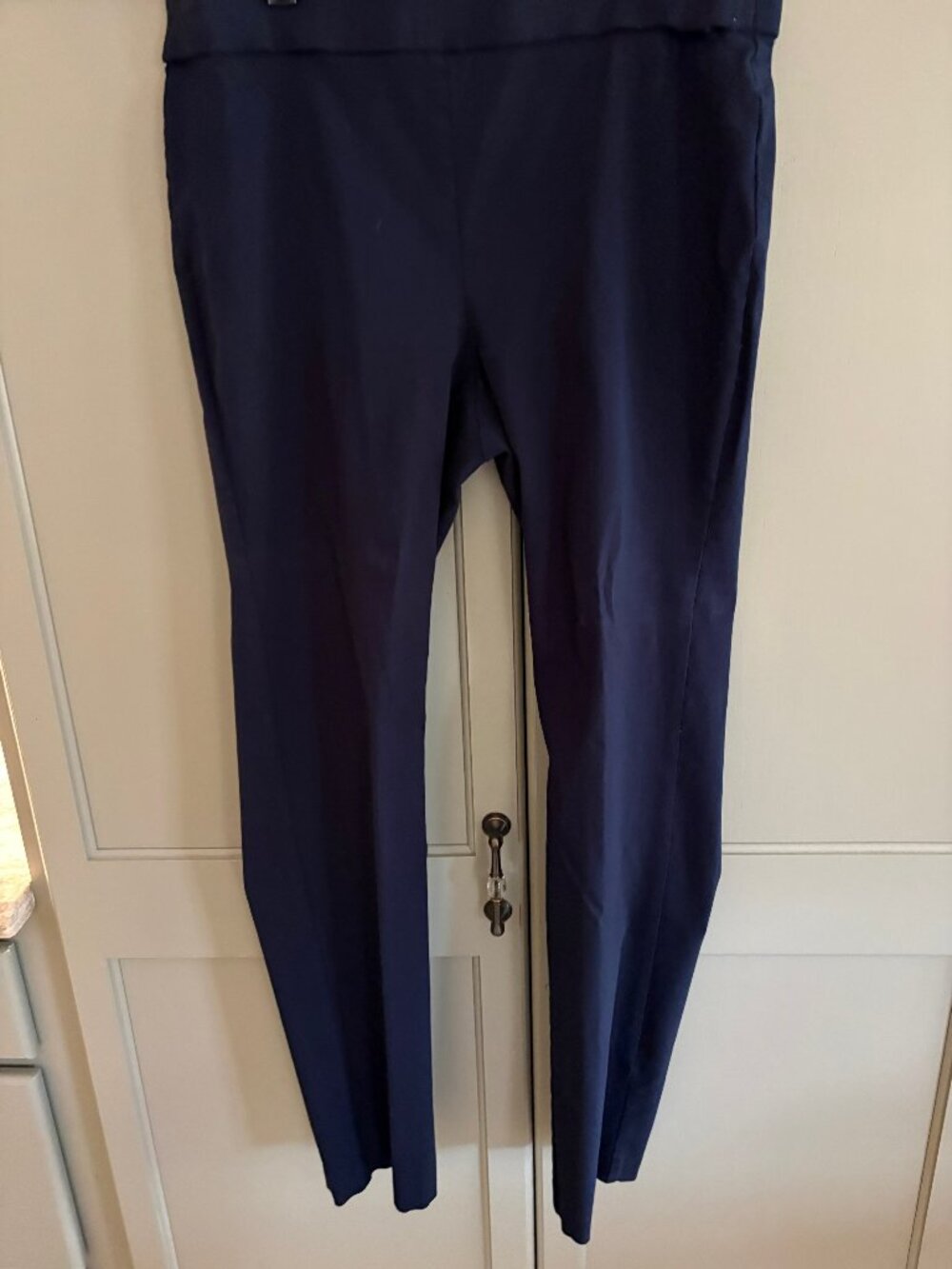 Rafella, Sz. 12, Heavy-weight, Pull-on Navy Pants